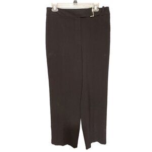 New Worthington Petites Stretch Black Dress Pants Silver Buckle Women's Size 12P